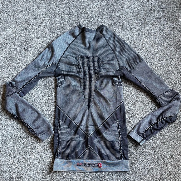 X-Bionic, "Radiactor Men's V Neck Shirt Sz XXL In Grey/Black - Picture 8 of 10